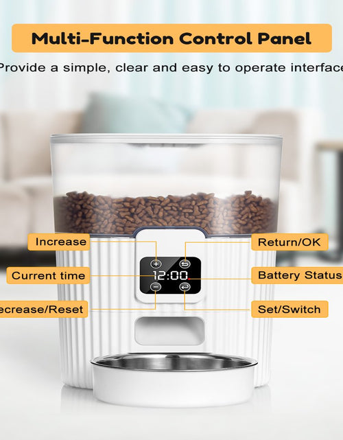 Load image into Gallery viewer, Automatic Cat Feeder, 3.5L Dual Power Pet Feeder Automatic Dry Food Dispenser, Control 1-4 Meals a Day, Automatic Dog Feeder
