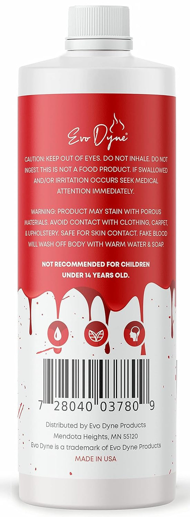 3-Pack  Fake Blood (16 FL OZ), Made in USA | Halloween Vampire Blood Bottle for Costumes Including Zombie, Vampire and Other Dress up Needing a Gory Scene - Looks & Feels like Real Blood