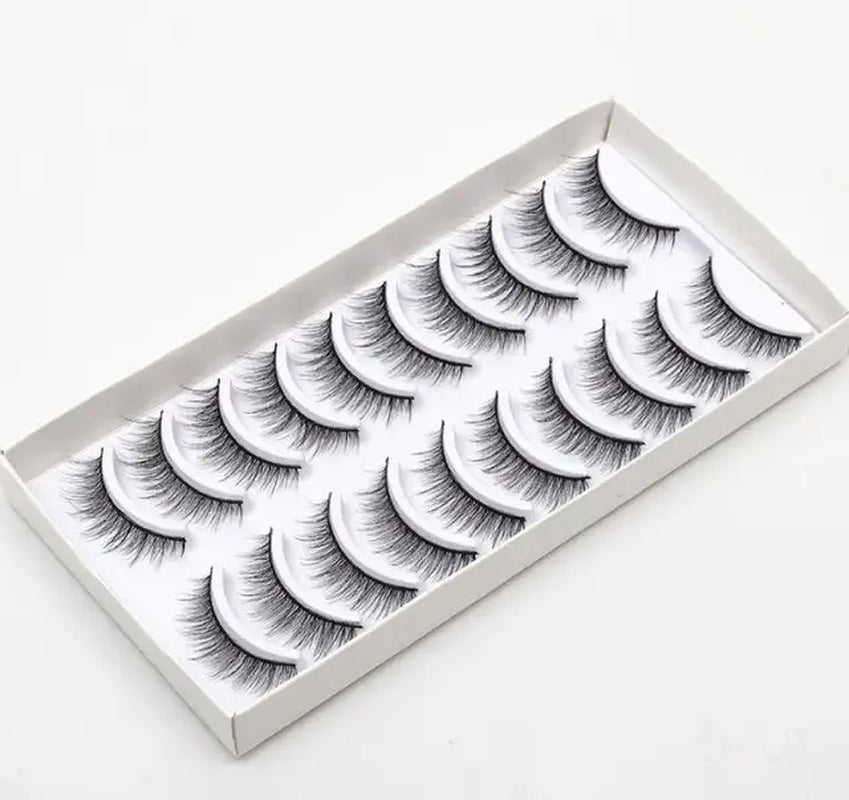 2023 NEW 10 Pairs 100% Real Mink Eyelashes 3D Natural False Eyelashes 3D Mink Lashes Soft Eyelash Extension Makeup Kit Cilios