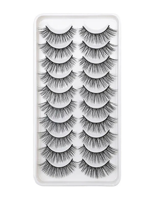 Load image into Gallery viewer, 2023 NEW 10 Pairs 100% Real Mink Eyelashes 3D Natural False Eyelashes 3D Mink Lashes Soft Eyelash Extension Makeup Kit Cilios
