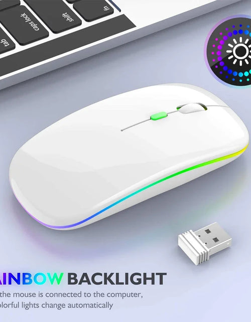 Load image into Gallery viewer, Wireless Mouse Bluetooth--Compatible RGB Rechargeable Mouses Wireless Computer Silent Mice LED Backlit Ergonomic Gaming Mouse
