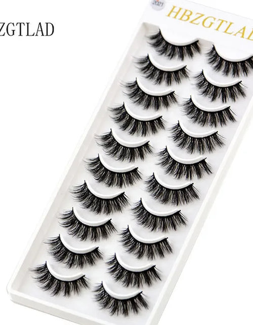 Load image into Gallery viewer, 2023 NEW 10 Pairs 100% Real Mink Eyelashes 3D Natural False Eyelashes 3D Mink Lashes Soft Eyelash Extension Makeup Kit Cilios
