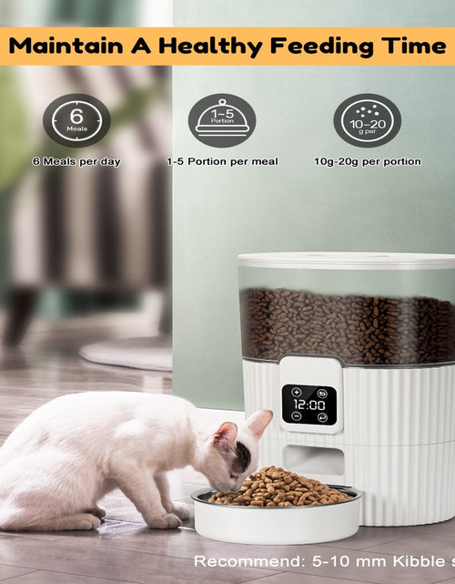 Load image into Gallery viewer, Automatic Cat Feeder, 3.5L Dual Power Pet Feeder Automatic Dry Food Dispenser, Control 1-4 Meals a Day, Automatic Dog Feeder
