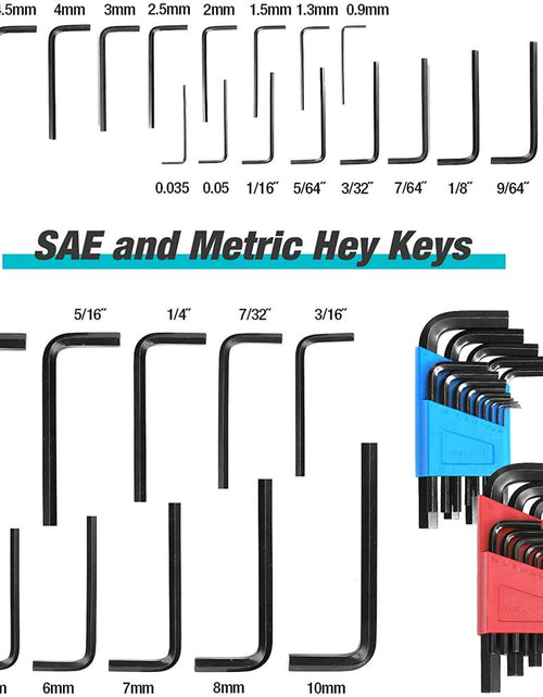 Load image into Gallery viewer, 93 Piece Mechanics Tool Set, SAE/ Metric Drive Socket Set(1/4 Inch and 3/8 Inch) with Ratchet Handle Spark Plug Magnetic Bit Driver and Tool Accessories Set
