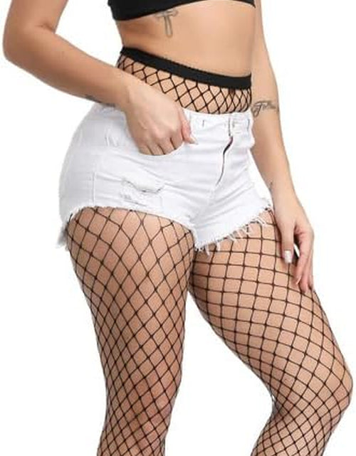 Load image into Gallery viewer, Women&#39;S Fishnet Tights High Waist Fishnet Tights Black Fishnet Stockings Mesh Fishnet
