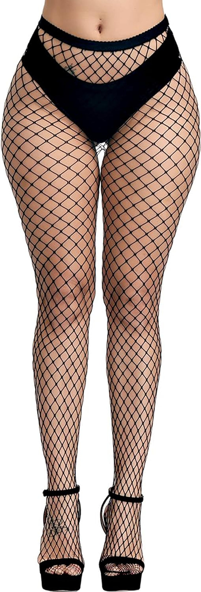 Women'S Fishnet Tights High Waist Fishnet Tights Black Fishnet Stockings Mesh Fishnet