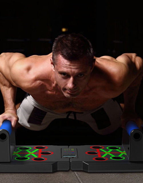 Load image into Gallery viewer, Push up Board, Portable Multi-Function Foldable 10 in 1 Push up Bar, Push up Handles for Floor,Professional Push up Strength Training Equipment with Timer
