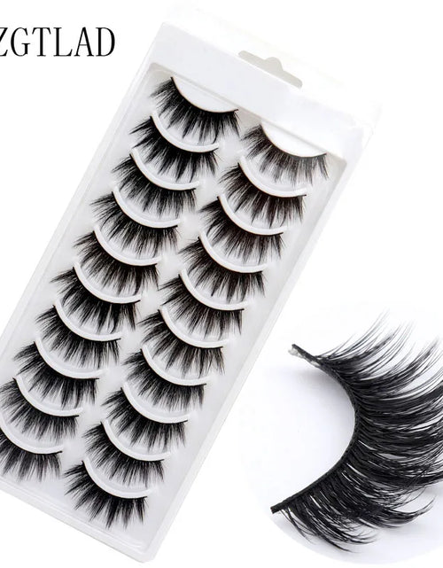 Load image into Gallery viewer, 2023 NEW 10 Pairs 100% Real Mink Eyelashes 3D Natural False Eyelashes 3D Mink Lashes Soft Eyelash Extension Makeup Kit Cilios
