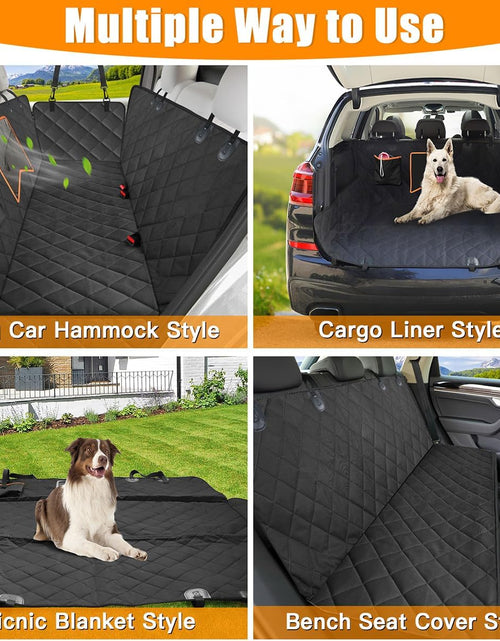 Load image into Gallery viewer, Dog Car Seat Cover for Back Seat, 100% Waterproof Dog Car Hammock with Mesh Window, Anti-Scratch Nonslip Durable Soft Pet Dog Seat Cover for Cars Trucks and SUV
