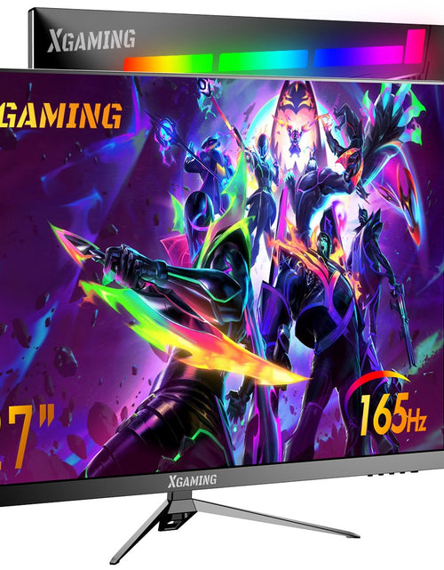 Load image into Gallery viewer, 27-Inch 165Hz Gaming Monitor, 1440P Gaming Monitor, QHD 2K(2560X1440) PC Monitor,  Monitor with 2 Speakers and Backlight, 1Ms Free Sync, Black Metal Base, DP&amp;HDMI, Computer Gaming Monitor
