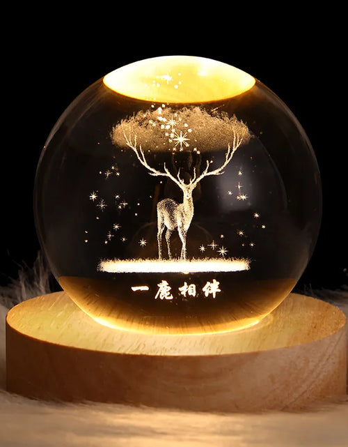 Load image into Gallery viewer, Luminous Ball Night Light Nebula Saturn Ferris Wheel Moon Crystal Projection Atmosphere Light for Christmas Birthday Kid Gift
