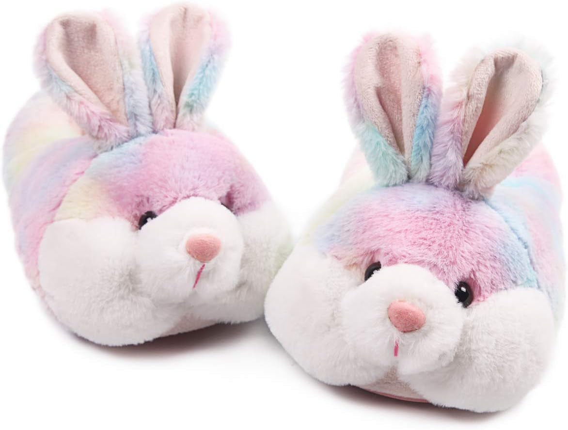 Classic Bunny Slippers for Women Funny Animal Slippers for Girls Cute Plush Rabbit Slippers Easter Gifts