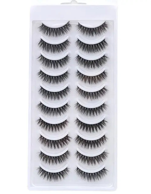 Load image into Gallery viewer, 2023 NEW 10 Pairs 100% Real Mink Eyelashes 3D Natural False Eyelashes 3D Mink Lashes Soft Eyelash Extension Makeup Kit Cilios
