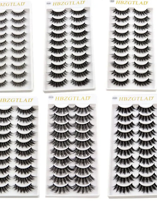 Load image into Gallery viewer, 2023 NEW 10 Pairs 100% Real Mink Eyelashes 3D Natural False Eyelashes 3D Mink Lashes Soft Eyelash Extension Makeup Kit Cilios
