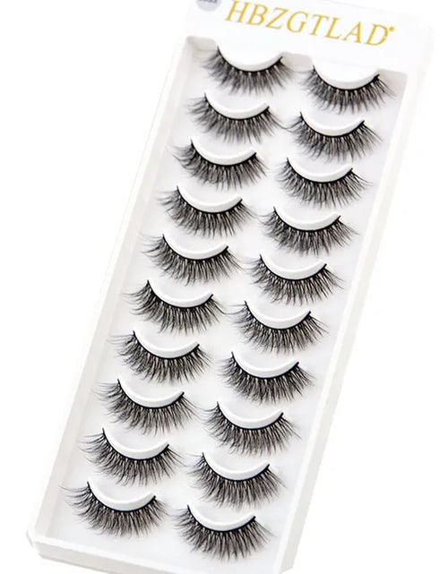 Load image into Gallery viewer, 2023 NEW 10 Pairs 100% Real Mink Eyelashes 3D Natural False Eyelashes 3D Mink Lashes Soft Eyelash Extension Makeup Kit Cilios
