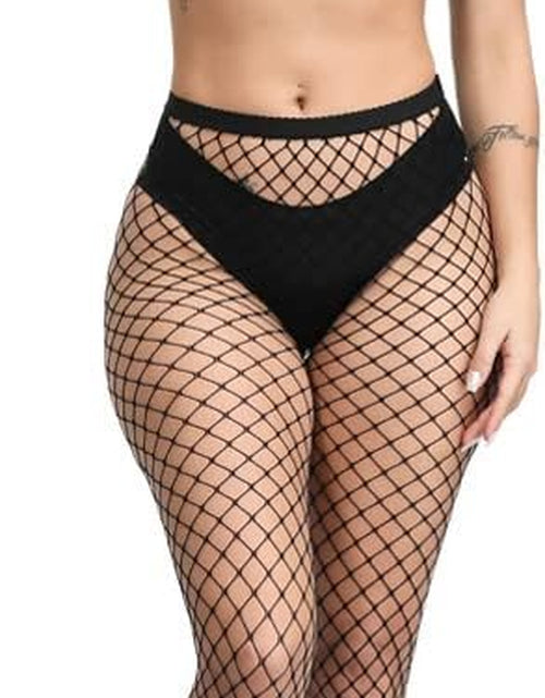 Load image into Gallery viewer, Women&#39;S Fishnet Tights High Waist Fishnet Tights Black Fishnet Stockings Mesh Fishnet
