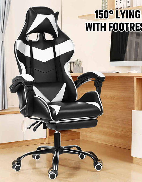 Load image into Gallery viewer, Leather Office Gaming Chair Home Internet Cafe Racing Chair WCG Gaming Ergonomic Computer Chair Swivel Lifting Lying Gamer Chair
