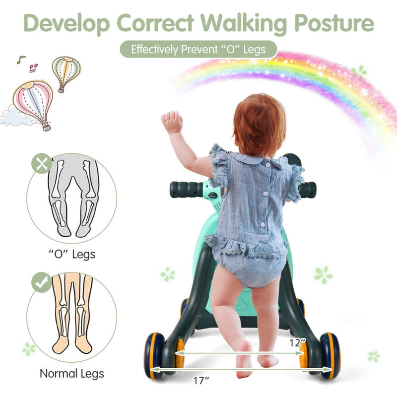 2-In-1 Baby Sit to Stand Learning Walker with Lights and Sounds